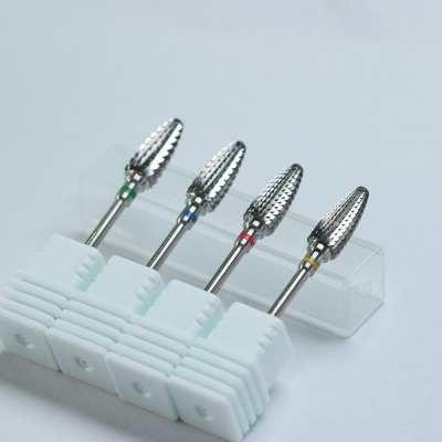 Professional manicure pedicure tools high quality golden tungsten carbide nail drill bits for nail drill machine accessories